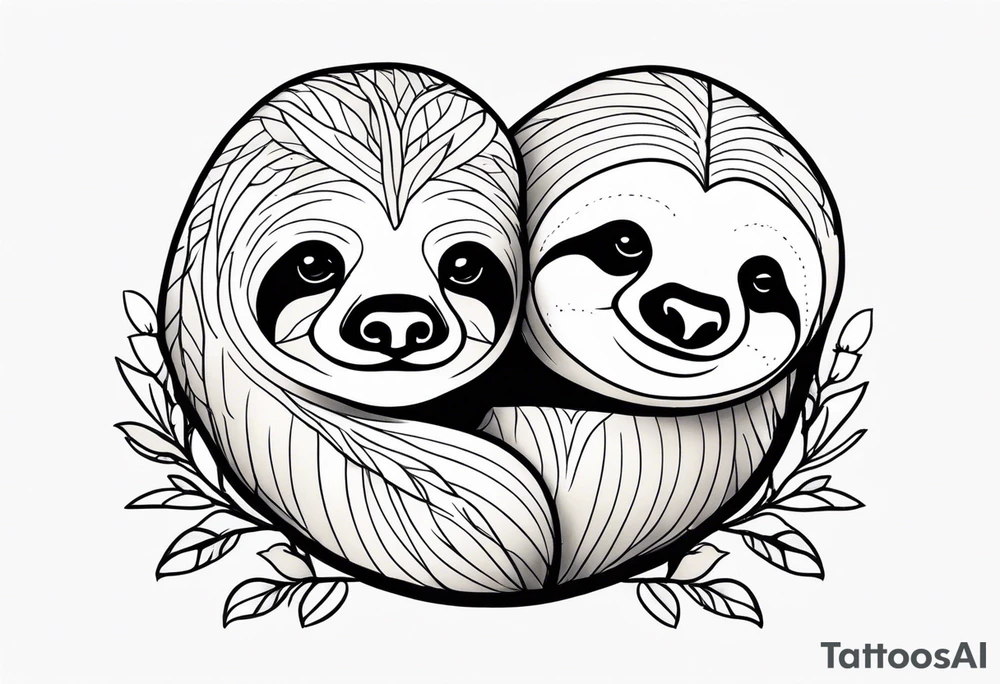 sloths funny tattoo idea