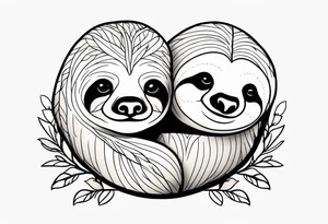 sloths funny tattoo idea