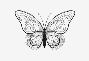 A butterfly mixed with brain in your wings tattoo idea