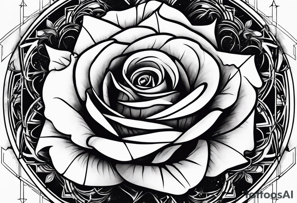 Rose, Virgo, stars, perfectly imperfect tattoo idea