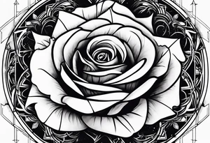 Rose, Virgo, stars, perfectly imperfect tattoo idea
