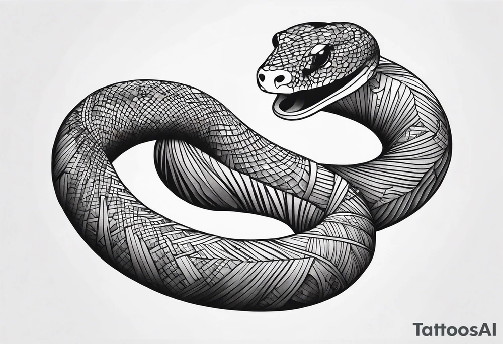 Snake wrapped around arm tattoo idea