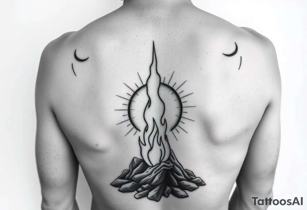 Surviving to living, ashes, flame, sunrise tattoo idea