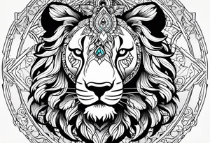Leo zodiac tattoo idea