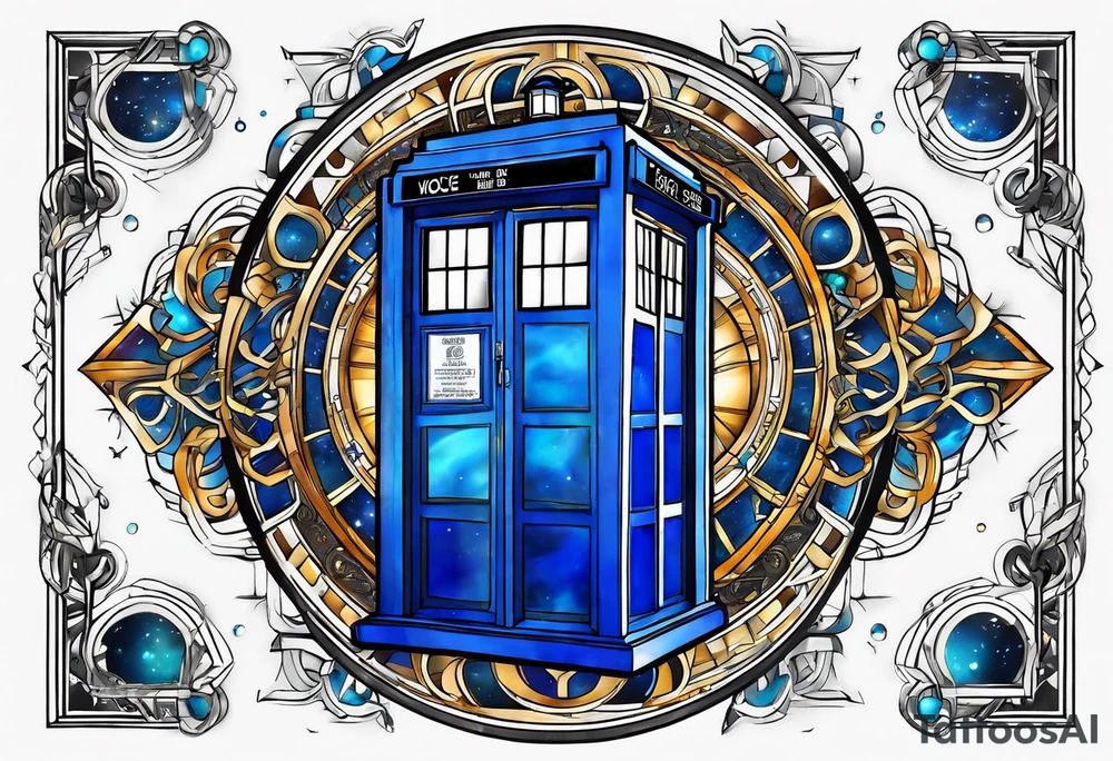 tardis in time vortex tattoo idea