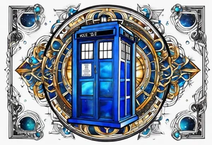 tardis in time vortex tattoo idea