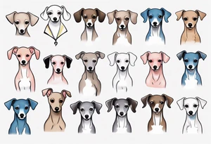 Mini Poodle Italian greyhound tattoo idea