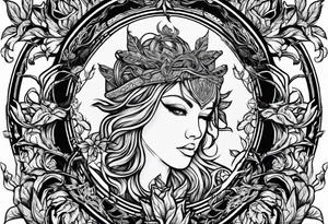 virgo sign made out of tree roots tattoo idea