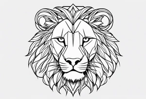 lion face tattoo idea