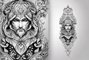 greaves front and back tattoo idea