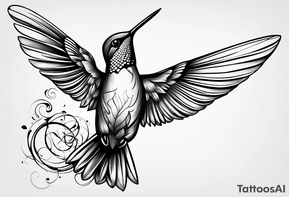 Hummingbird tattoo idea
