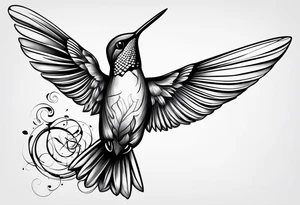 Hummingbird tattoo idea