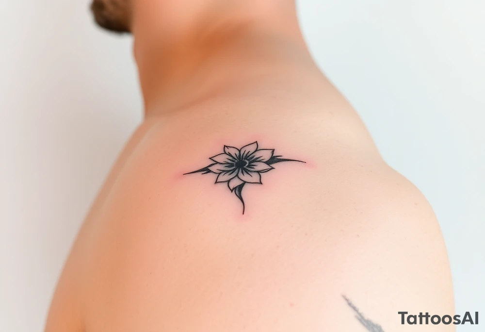 Simple minimalist feminine tattoo small line art on arm tattoo idea