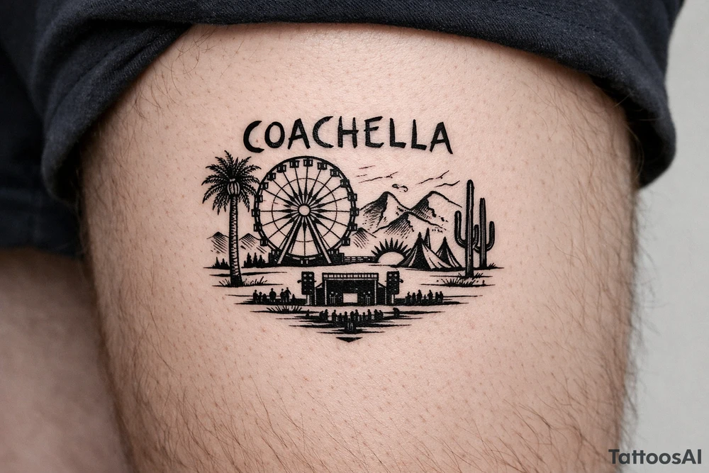 Coachella music festival tattoo idea