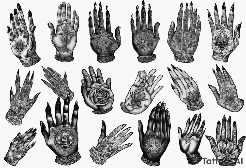 Praying hands tattoo idea