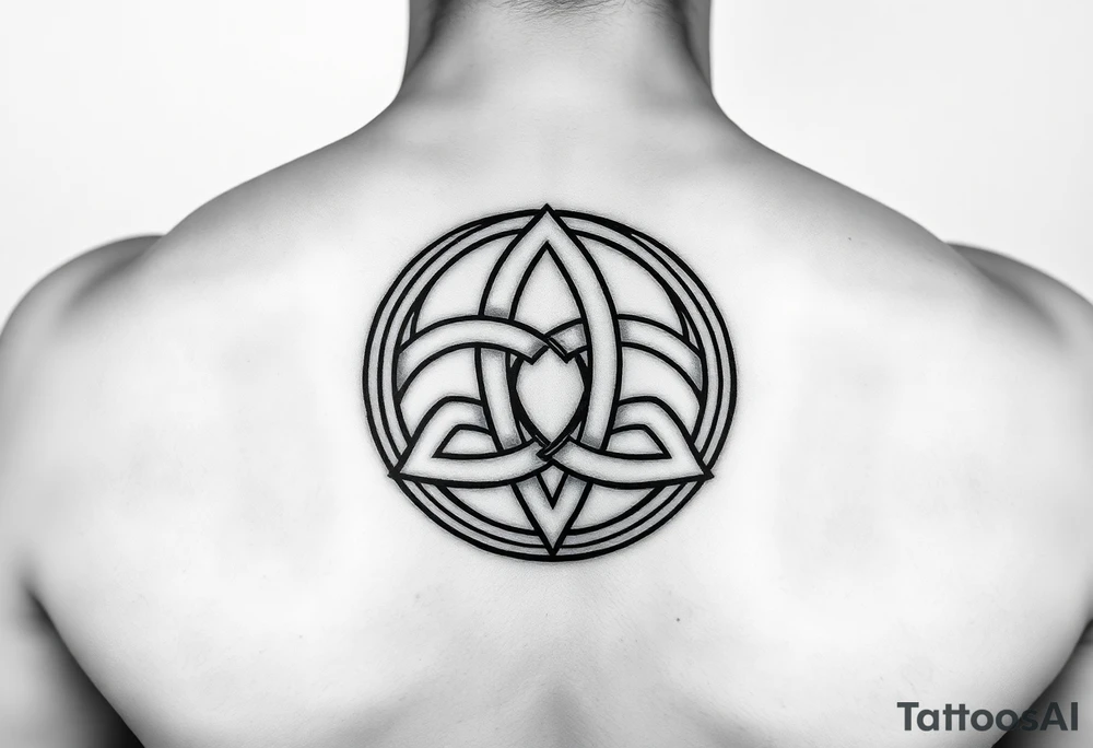 Celtic trinity knot with the circle. for placement on the inner arm tattoo idea