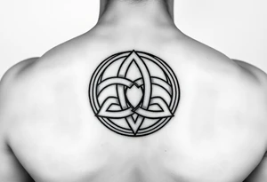 Celtic trinity knot with the circle. for placement on the inner arm tattoo idea