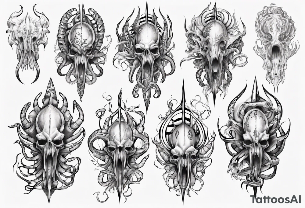 Kracken sleeve arm tattoo idea