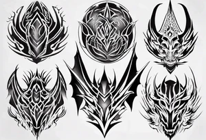 Dragon skin symmetrical tattoo idea