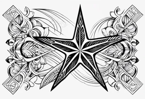 Wave arrow starfish tatto tattoo idea