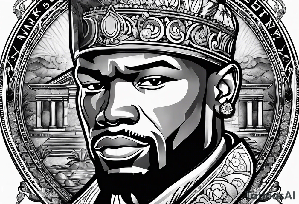 50 cent currency coin tattoo idea