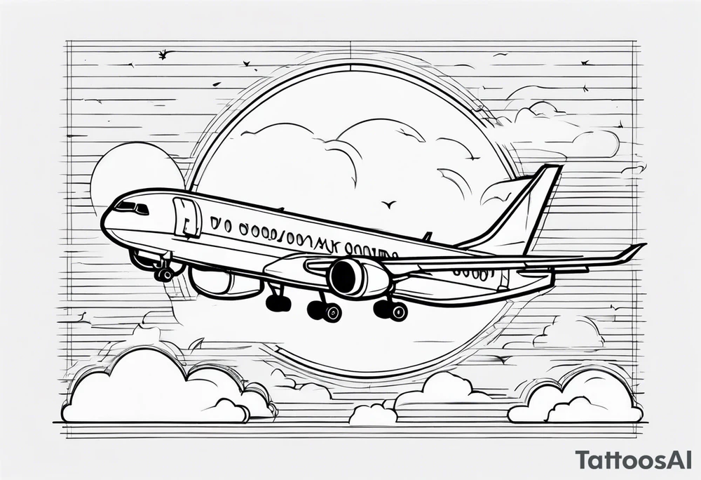 Travel flight tattoo idea