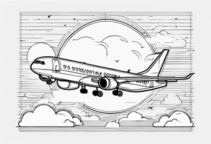 Travel flight tattoo idea