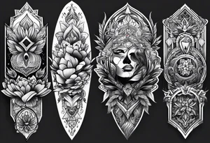 Full leg tattoo design tattoo idea