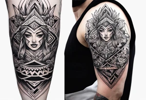 Full sleeve tattoo family tattoo idea