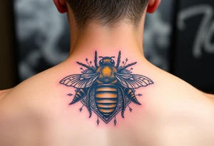 Honey comb bees tattoo idea