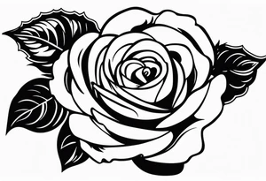 American traditional rose tattoo idea
