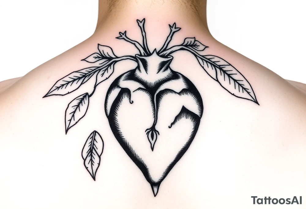 Persephone’s heart as a pomegranate tattoo idea