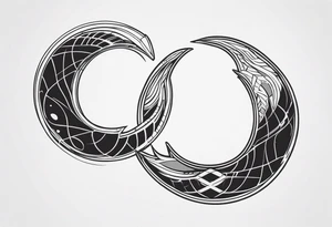 ouroboros cut in half tattoo idea