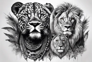 Tatoage sleef de big 5 afrika tattoo idea