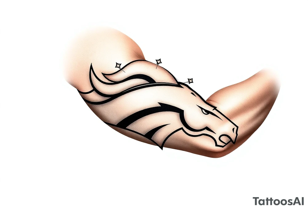 Rest in peace Denver broncos king crown tattoo idea