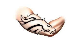Rest in peace Denver broncos king crown tattoo idea