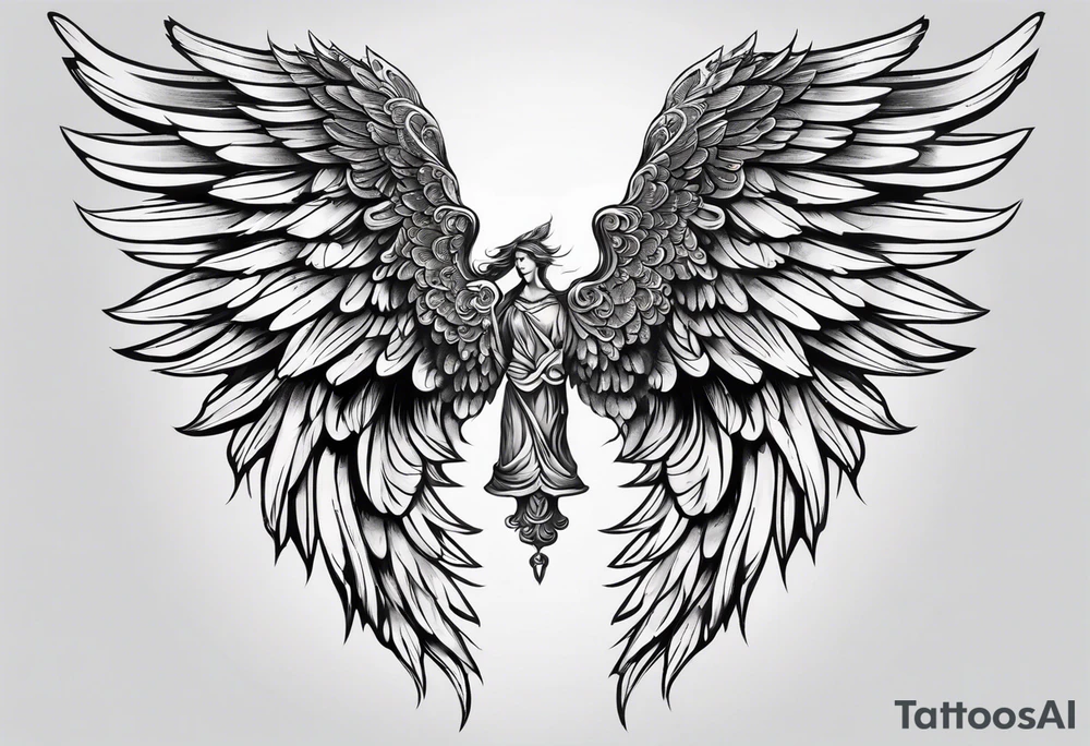 Angel wings tattoo idea