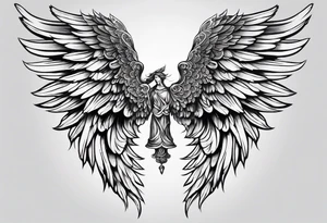 Angel wings tattoo idea