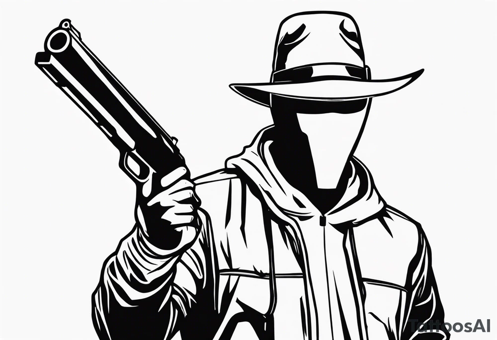 Anonymous with shotgun tattoo idea