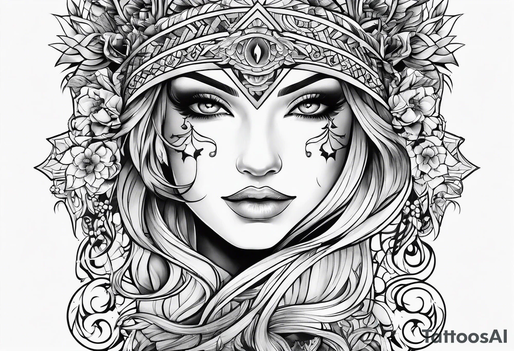 flowing water and fire tattoo tattoo idea