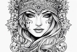 flowing water and fire tattoo tattoo idea