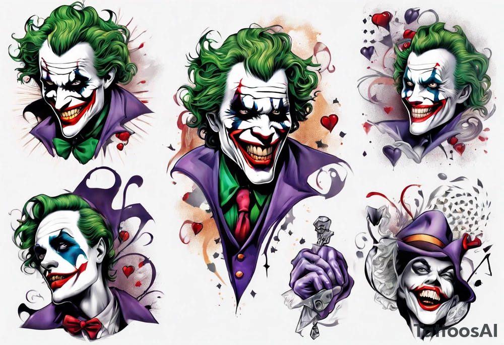 joker sleeve tattoo idea