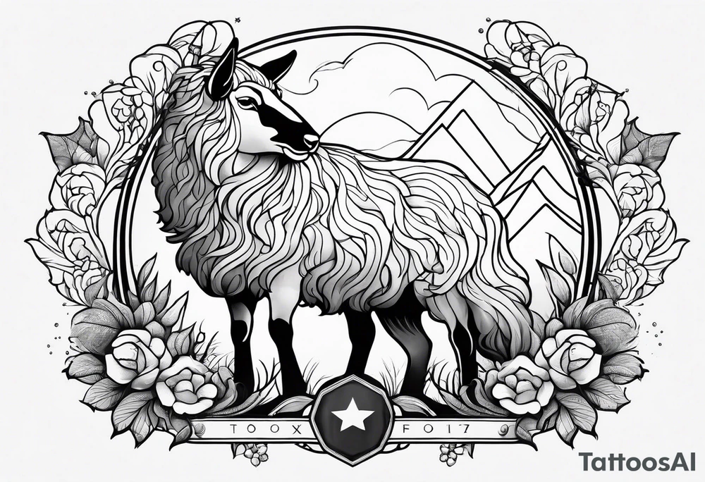 sheep and fox tattoo idea