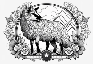 sheep and fox tattoo idea