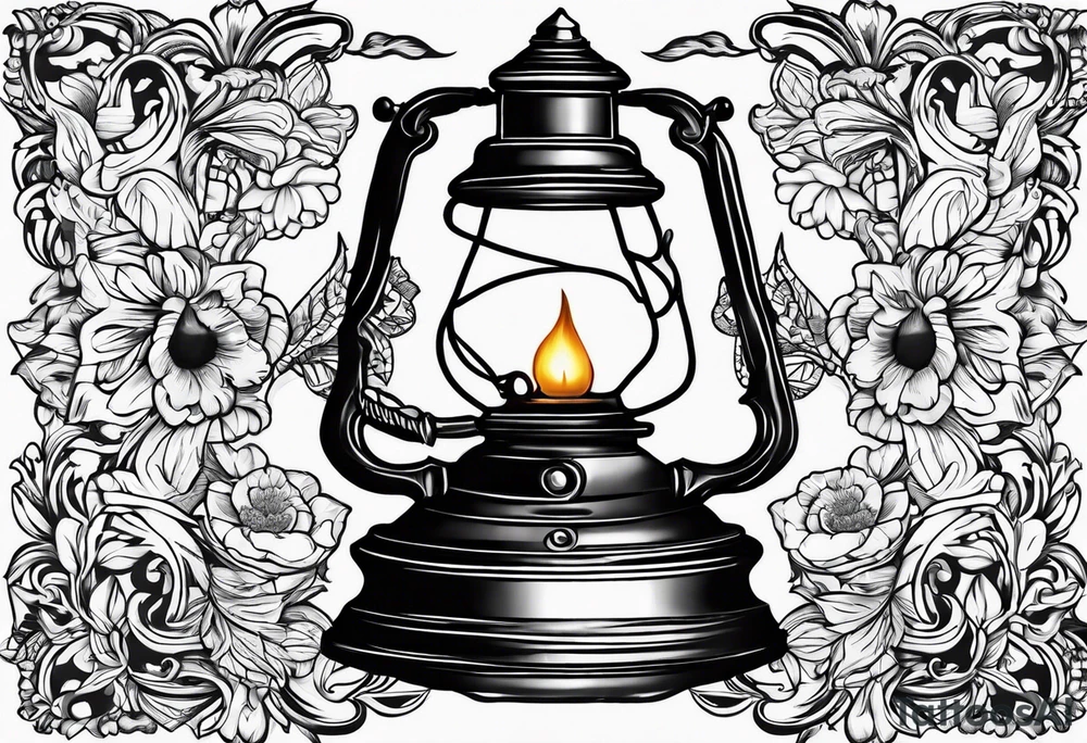 Oil lamp no oil tattoo idea