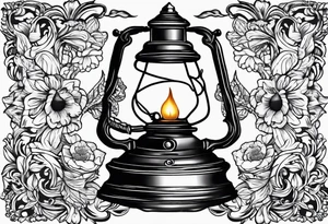 Oil lamp no oil tattoo idea