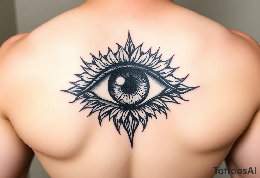 Powerful eye tattoo idea