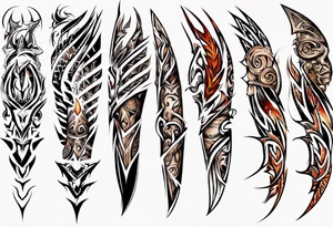 tribal full sleeve tattoo idea