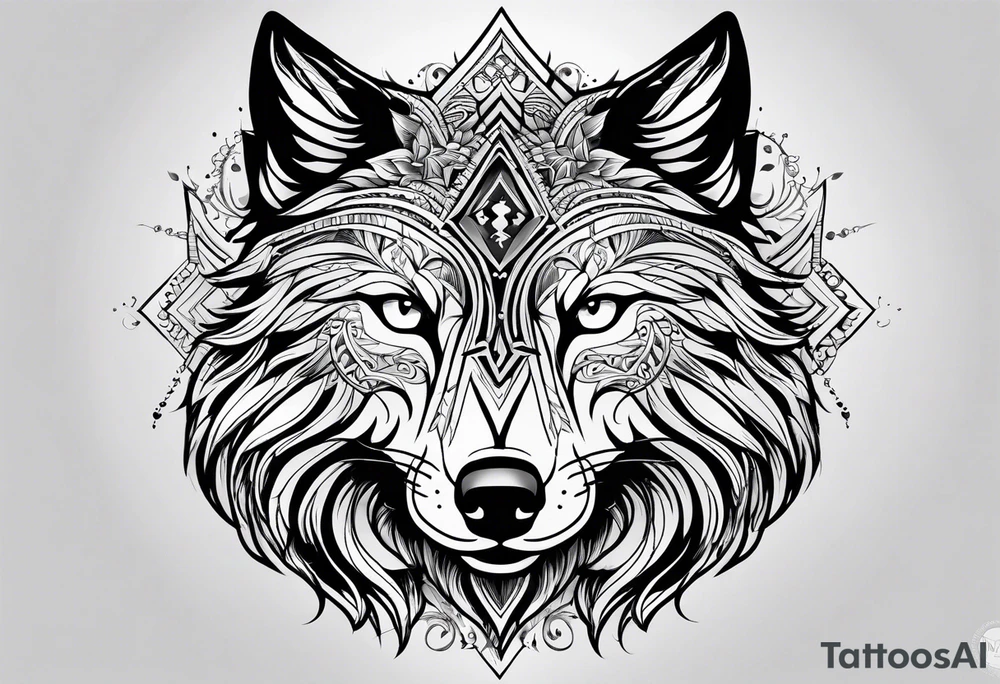 wolf tattoo idea