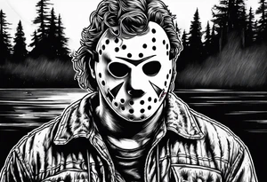 camp crystal lake and jason vorhees tattoo idea